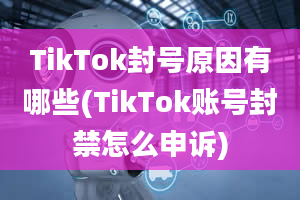 TikTok封号原因有哪些(TikTok账号封禁怎么申诉)