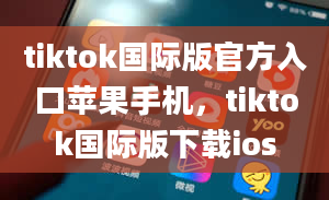 tiktok国际版官方入口苹果手机，tiktok国际版下载ios