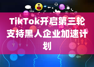 TikTok开启第三轮支持黑人企业加速计划