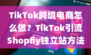 TikTok跨境电商怎么做？TikTok引流Shopfiy独立站方法