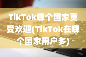 TikTok哪个国家更受欢迎(TikTok在哪个国家用户多)