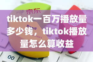 tiktok一百万播放量多少钱，tiktok播放量怎么算收益