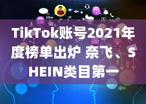 TikTok账号2021年度榜单出炉 奈飞、SHEIN类目第一