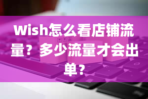 Wish怎么看店铺流量？多少流量才会出单？