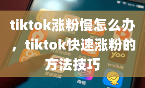 tiktok涨粉慢怎么办，tiktok快速涨粉的方法技巧