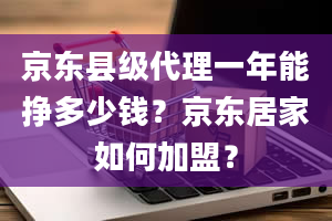 京东县级代理一年能挣多少钱？京东居家如何加盟？