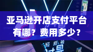 亚马逊开店支付平台有哪？费用多少？