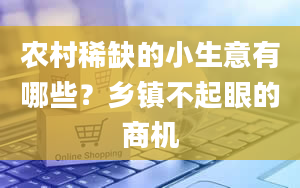 农村稀缺的小生意有哪些？乡镇不起眼的商机