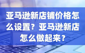 亚马逊新店铺价格怎么设置？亚马逊新店怎么做起来？