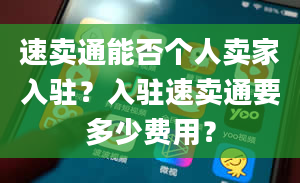 速卖通能否个人卖家入驻？入驻速卖通要多少费用？