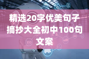 精选20字优美句子摘抄大全初中100句文案