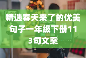 精选春天来了的优美句子一年级下册113句文案