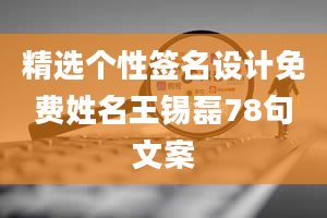 精选个性签名设计免费姓名王锡磊78句文案