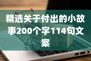 精选关于付出的小故事200个字114句文案