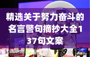 精选关于努力奋斗的名言警句摘抄大全137句文案