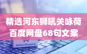 精选河东狮吼关咏荷百度网盘68句文案