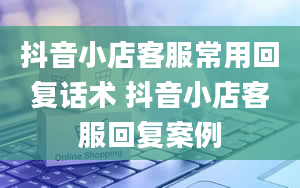 抖音小店客服常用回复话术 抖音小店客服回复案例