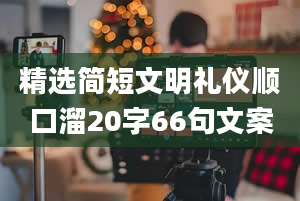 精选简短文明礼仪顺口溜20字66句文案