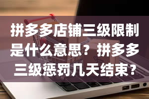 拼多多店铺三级限制是什么意思？拼多多三级惩罚几天结束？