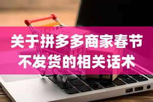 关于拼多多商家春节不发货的相关话术