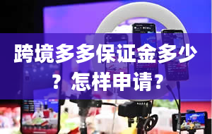 跨境多多保证金多少？怎样申请？