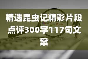 精选昆虫记精彩片段点评300字117句文案