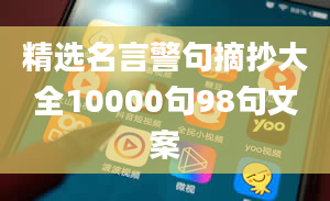 精选名言警句摘抄大全10000句98句文案