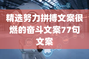 精选努力拼搏文案很燃的奋斗文案77句文案