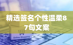 精选签名个性温柔87句文案