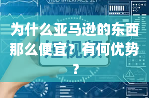 为什么亚马逊的东西那么便宜？有何优势？