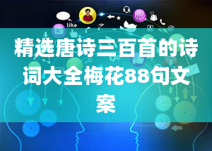 精选唐诗三百首的诗词大全梅花88句文案