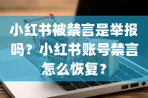 小红书被禁言是举报吗？小红书账号禁言怎么恢复？