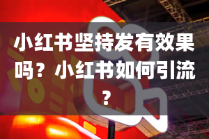 小红书坚持发有效果吗？小红书如何引流？