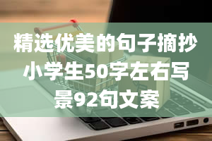 精选优美的句子摘抄小学生50字左右写景92句文案