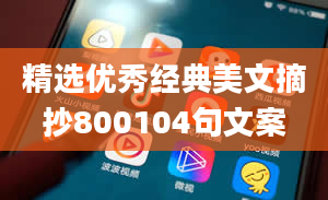 精选优秀经典美文摘抄800104句文案