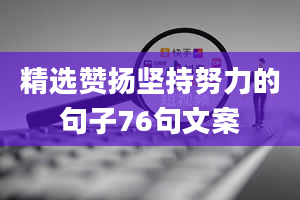 精选赞扬坚持努力的句子76句文案