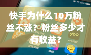 快手为什么10万粉丝不涨？粉丝多少才有收益？