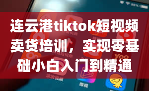 连云港tiktok短视频卖货培训，实现零基础小白入门到精通