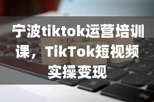 宁波tiktok运营培训课，TikTok短视频实操变现