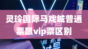 灵玲国际马戏城普通票跟vip票区别