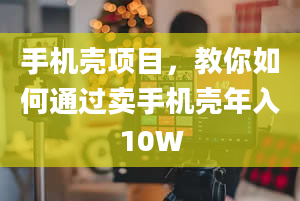 手机壳项目，教你如何通过卖手机壳年入10W