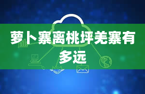 萝卜寨离桃坪羌寨有多远