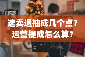 速卖通抽成几个点？运营提成怎么算？