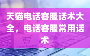 天猫电话客服话术大全，电话客服常用话术