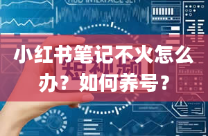 小红书笔记不火怎么办？如何养号？