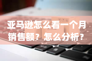 亚马逊怎么看一个月销售额？怎么分析？