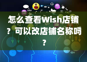 怎么查看Wish店铺？可以改店铺名称吗？