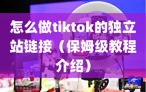 怎么做tiktok的独立站链接（保姆级教程介绍）