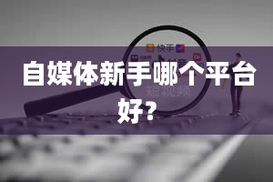 自媒体新手哪个平台好？