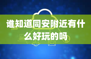 谁知道同安附近有什么好玩的吗